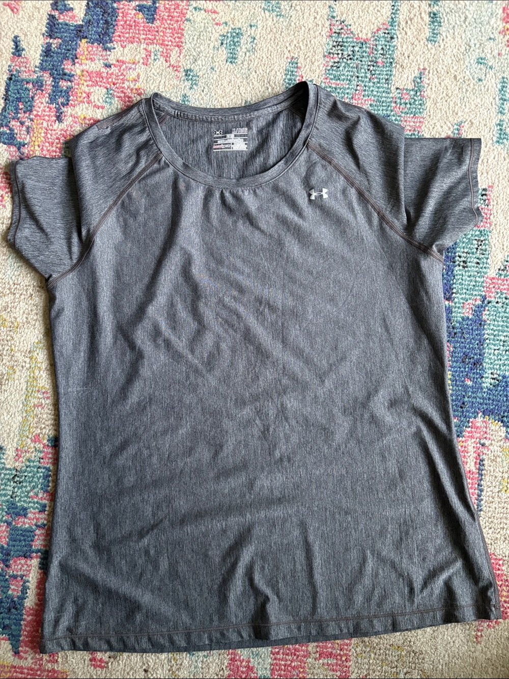 Under Armour Women's Charcoal Gray Short Sleeve Crew Tee